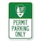 Signmission National Park Service-Permit Parking Only Heavy-Gauge Aluminum Sign, 12" x 18", A-1218-23863 A-1218-23863 - alternate 1